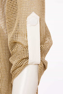 Contrast Trim Mesh Long Line Jacket - Fudge