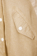 Contrast Trim Mesh Long Line Jacket - Fudge