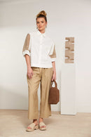 Soft Pull Up Trouser - Fudge