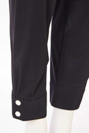 Cuff Detail Drawstring Waist Trouser - Black