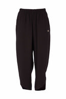 Curved Hem Detail Pull Up Trouser - Black