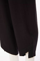 Curved Hem Detail Pull Up Trouser - Black