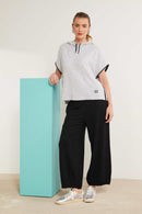 Pin Tuck Hem Trouser - Black