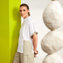 Pull Up Wide Leg Trouser - Biscuit