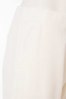 Elastic Waist Wide Leg Trouser - Cream
