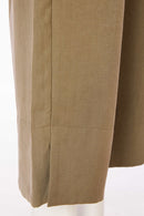 Slit Hem Wide Leg Crop Trouser - Army