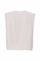 Asymmetric Style Waistcoat - Silver