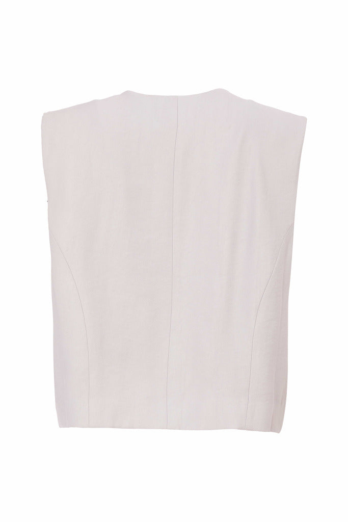 Asymmetric Style Waistcoat - Silver
