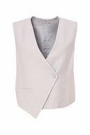 Asymmetric Style Waistcoat - Silver