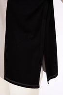 Placement Print Angle Hem Top - Taupe/black