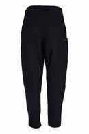 Patch Pocket Elastic Waist Trouser - Black/white
