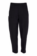Patch Pocket Elastic Waist Trouser - Black/white