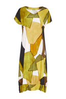 Graphic Print V-Neck Dress - Oasis