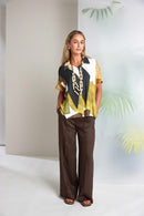 Side Pocket Wide Leg Trouser - Cocoa