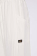 Side Panel Soft Pull On Trouser - White