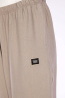 Curved Hem Trouser - Pebble