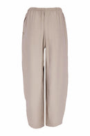 Curved Hem Trouser - Pebble