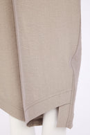 Curved Hem Trouser - Pebble