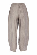 Curved Hem Crinkle Trouser - Taupe