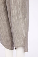 Curved Hem Crinkle Trouser - Taupe