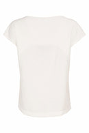 Round Neck Waffle Top - White