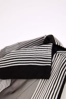 Contrast Sides Stripe Top - Black/white