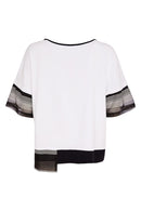 Placement Print Top - White/black