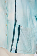 Square Shape Faded Print Shirt - Mint