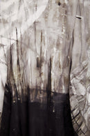 Border Print Round Neck Dress - Taupe