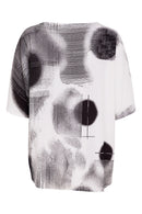 Faded Spot Print Square Tunic - White & Black