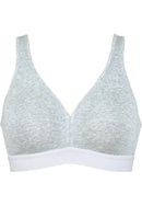 Sports Bra - Grey Melange & White