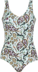 Swimsuit - Mint/brown