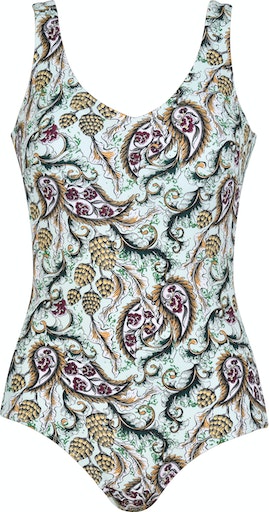 Swimsuit - Mint/brown