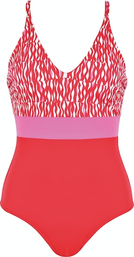 Padded Swimsuit - Red/pink