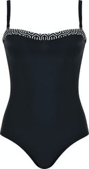 Padded Swimsuit - Black/ecru