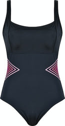 Control Swim Suit - Black/pink