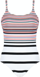 Padded Swimsuit - White/black