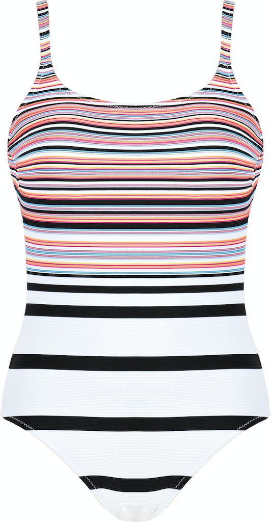 Padded Swimsuit - White/black