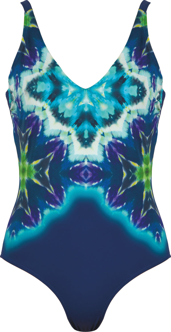 Shaping Swimsuit - Aqua/navy