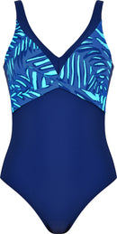 Shaping Swimsuit - Aqua/navy
