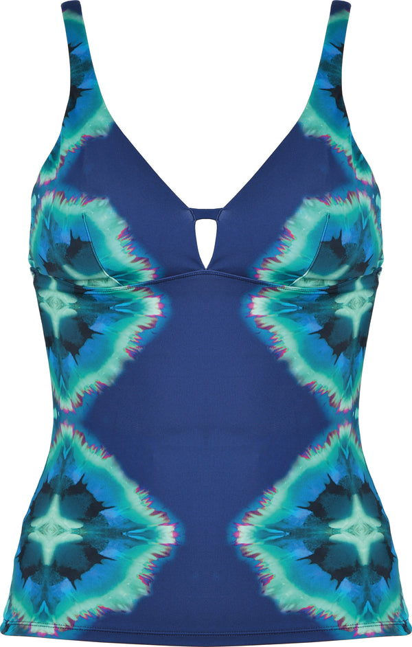 Padded Tankini 78120 - Aqua/navy