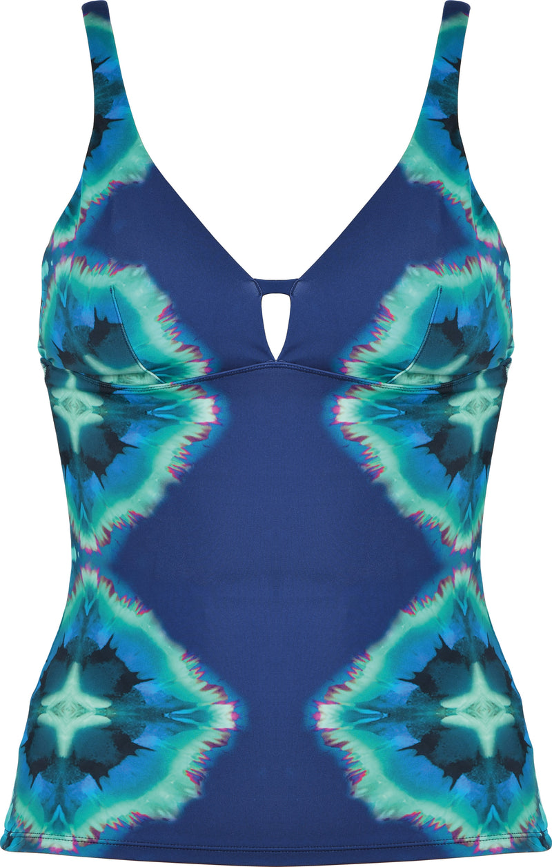 Padded Tankini 78120 - Aqua/navy