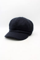 Cotton Viscose Baker Boy Hat - Navy