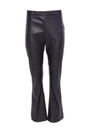 Leatherette Flare Trouser - Black