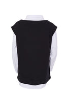 Jersey Vest Shirt - Black/white