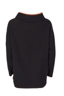 Placement Print Top - Black/spice