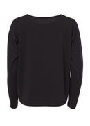 Spot Placement Print Top - Black/spice