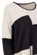 Block Stripe Top - Black/sand