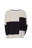 Block Stripe Top - Black/sand