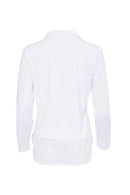 Jersey Hem Panel Blouse - White